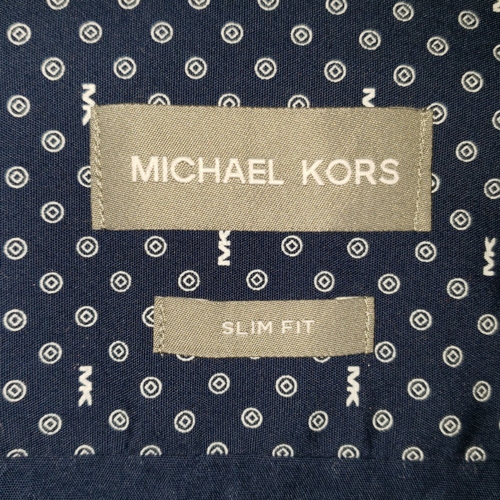 MICHAEL KORS Slim Fit Printed Cotton Button Down - Picture 4 of 5